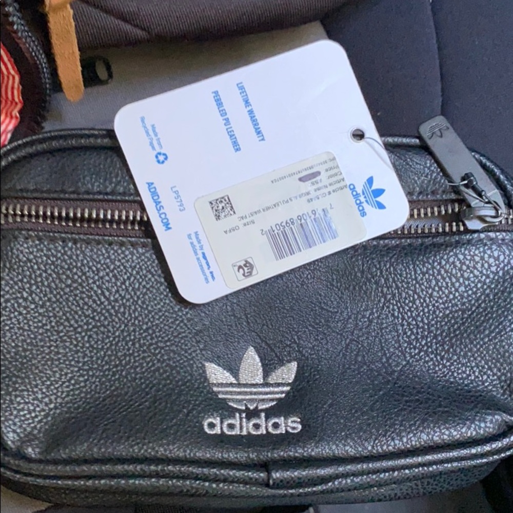 Adidas faux leather waist pack for women or men